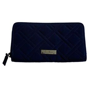 Vera Bradley Navy Quilted Accordion Wallet